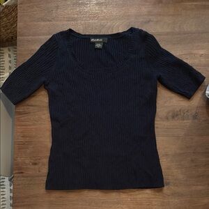 Eddie Bauer Navy Blue Women's Cable Knit Sweater Top